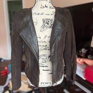 Genuine leather and suede jacket.